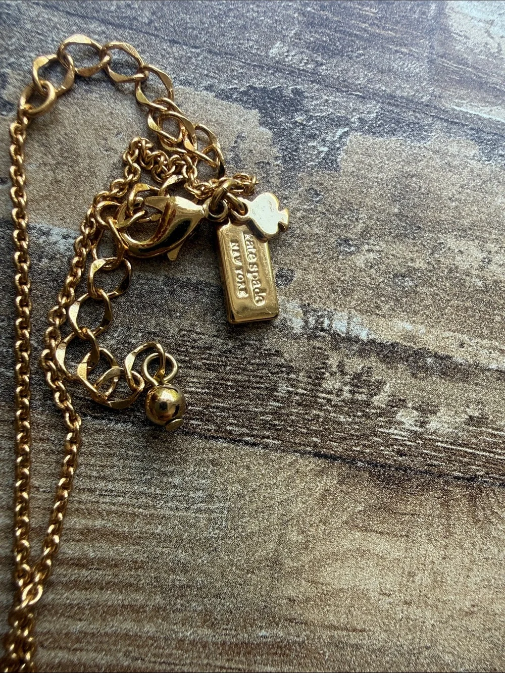 Kate Spade Gold Necklace spade dot Crystal Accent